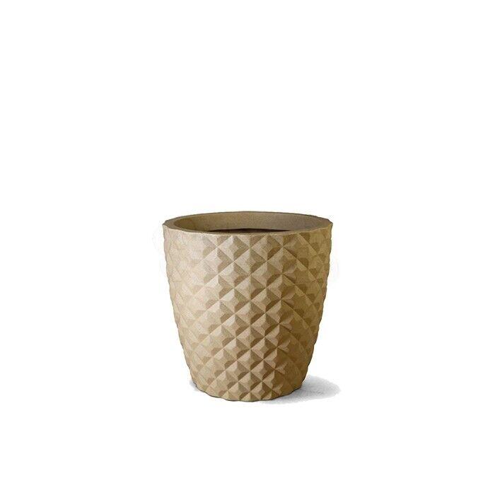 Vaso Diamante Redondo 33x33cm Areia Nutriplan