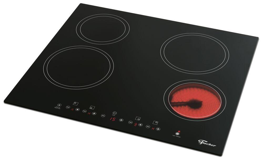 Cooktop Elétrico 4 Bocas Vitrocerâmico Preto Fischer