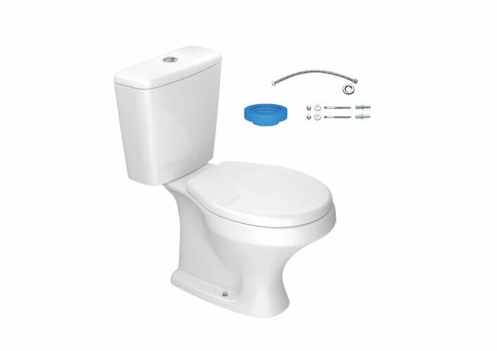 Kit Vaso Sanitário com Caixa Acoplada Acionamento Duplo 3/6L Ravena Branco Gelo Deca