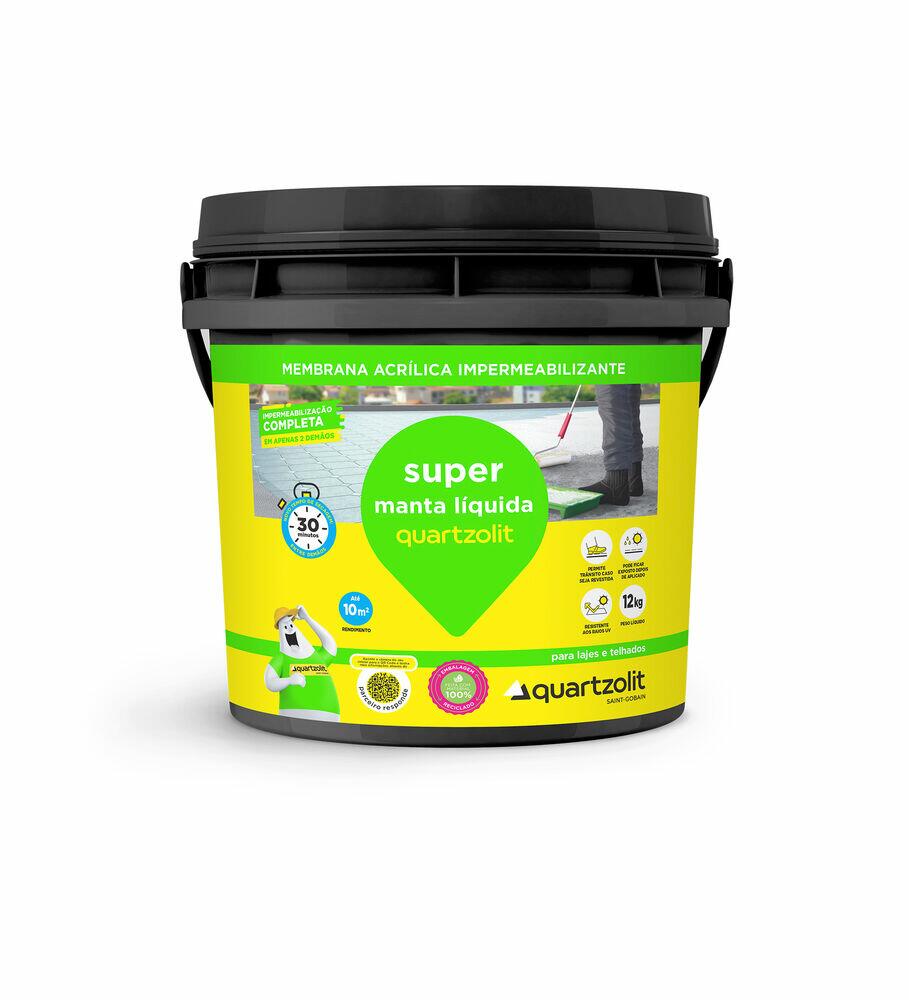 Impermeabilizante Super Manta Líquida 12kg Branco Quartzolit