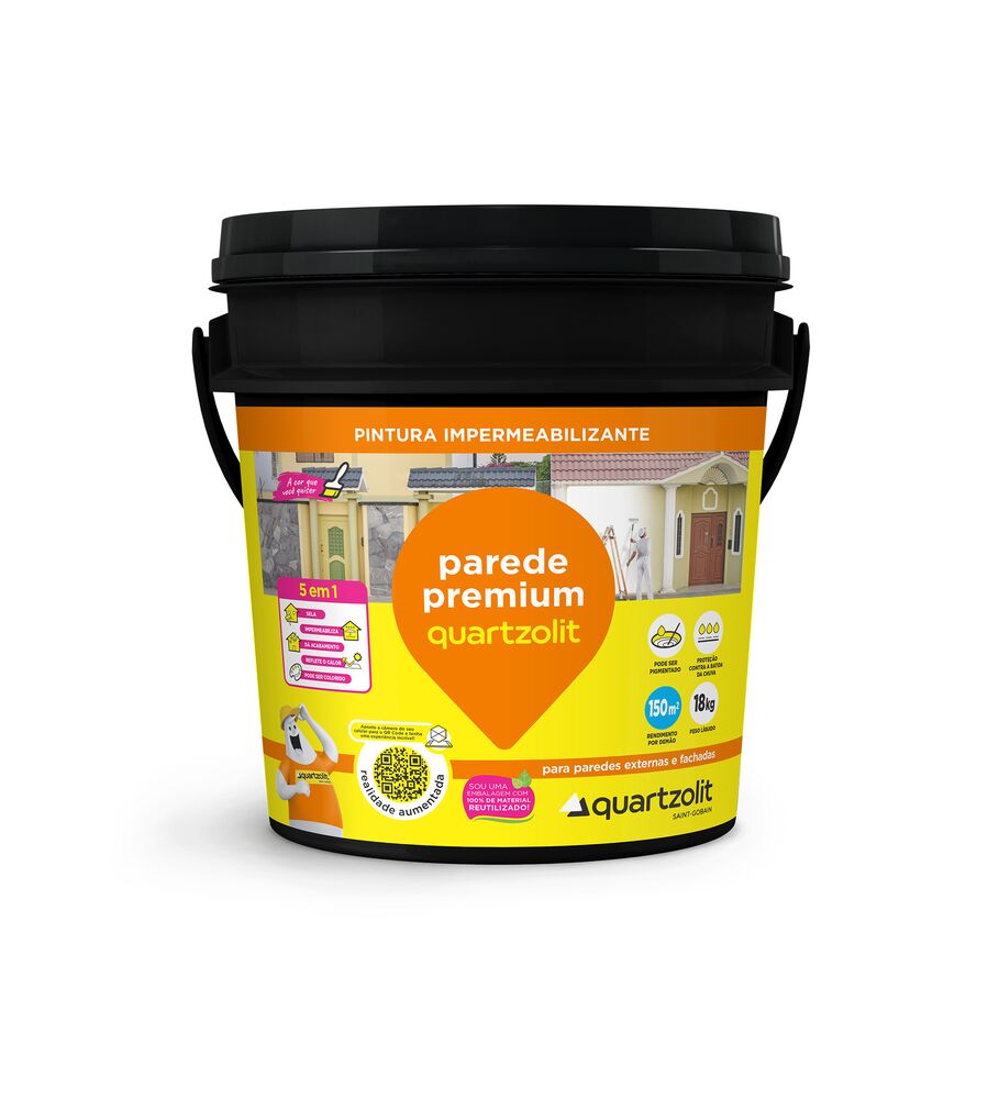 Tinta Impermeabilizante  Parede Premium 18L Branco Quartzolit