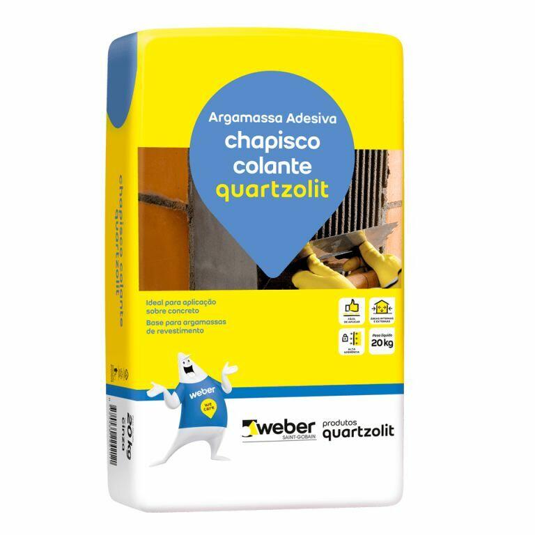 Argamassa Chapisco 20kg Cinza Quartzolit