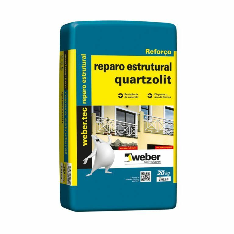 Argamassa Reparo Estrutural 20kg Cinza Quartzolit