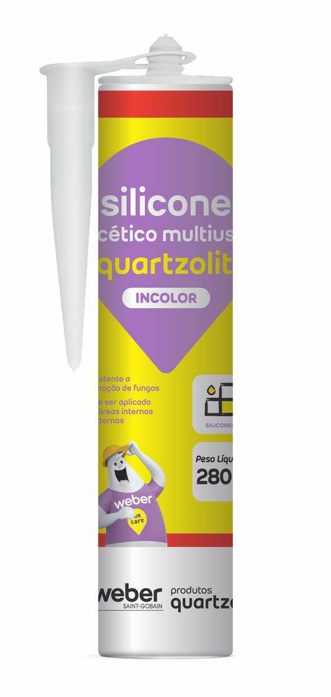 Silicone Acético Multiuso Quartzolit 250g Incolor