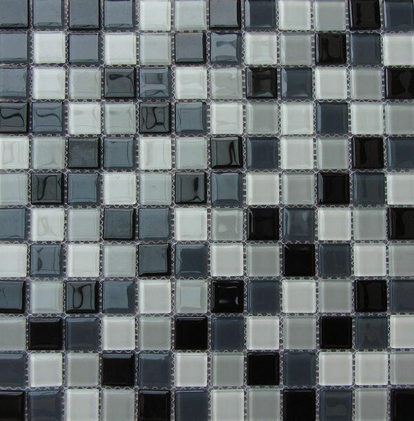 Pastilha de Vidro Miscelânia MPC1018 10063 Preto e Cinza 30x30 Bremen