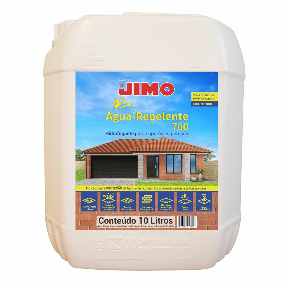 JIMO Água Repelente 700 Muros Fachadas e Telhados Barreira Química Invisível Reduz Absorção de Água Prevenção de Mofo e Limo Bombona 10 Litros