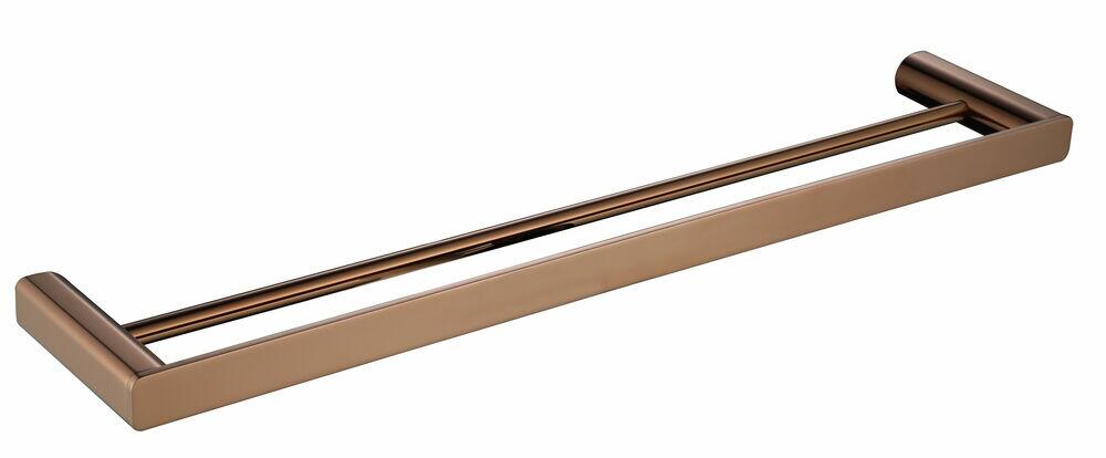 Porta Toalha Barra Dupla 60cm Metal Rose Addra