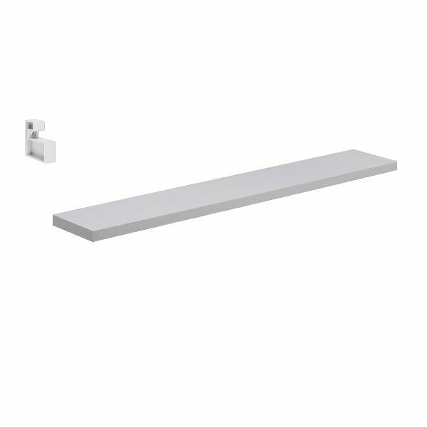 Prateleira Prat-K Lineare Reta com Suporte 25x80cm Branca