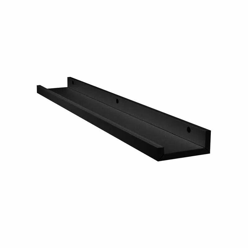 Prateleira Prat-K Decorare Multiuso Reta com Suporte 10x45cm Preta