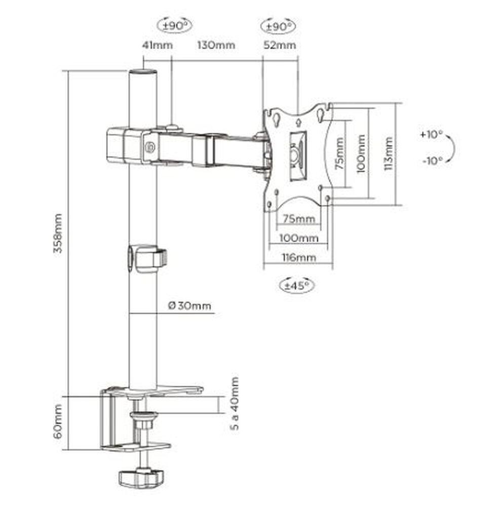 Suporte Articulado de Mesa para LCD/LED de 17