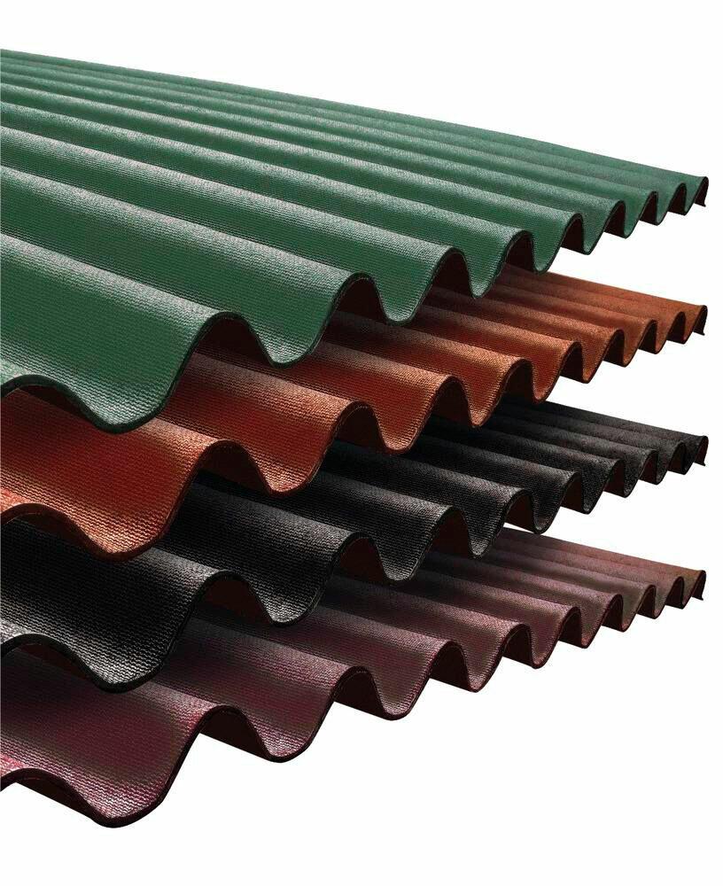 Telha Fibra Vegetal Ondulada 95x200cm Verde Onduline