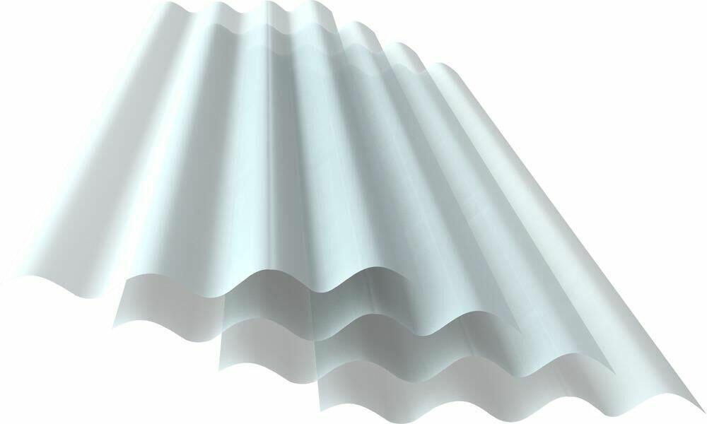Telha Fibra de Vidro Onda Baixa 51x244cm Incolor Bakof Tec