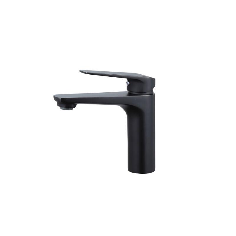 Torneira Misturador Monocomando para Banheiro de Mesa Bica Baixa 1/2 Ambar Preto Addra