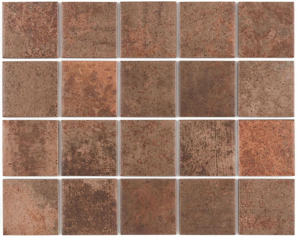 Revestimento Parede Oxy Mesh Corten Bold Mate 7,5x7,5 Eliane