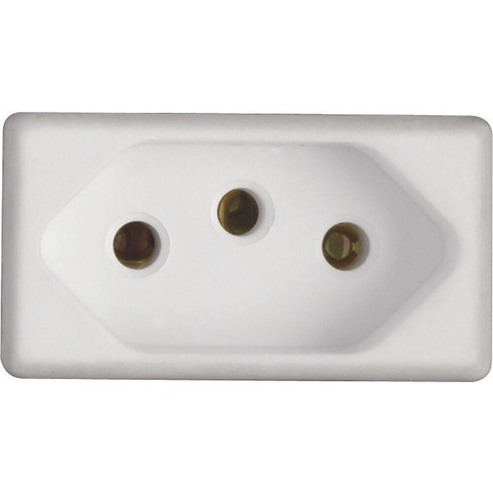 Módulo Tomada 2P+T Tramontina Liz/Tablet Branco 10A