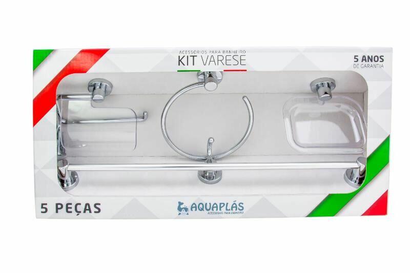 Kit de Acessórios para Banheiro Varese 5 Peças Stamplas