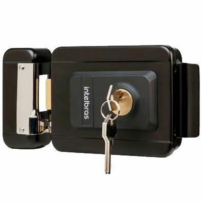 Fechadura Elétrica de Sobrepor Fx 500 Preto Intelbras