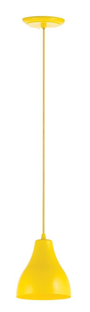 Pendente Dital 1 Lâmpada Loft E27 Amarelo