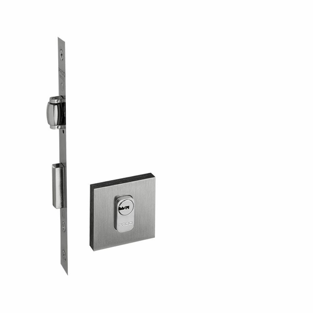 Fechadura Roseta Externa Pado 55mm Cromo Acetinado Rolete Pado