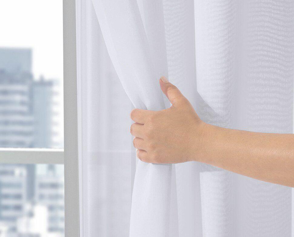 Cortina Bella Janela 4,2x2,3m Bellini Branca com Ilhós