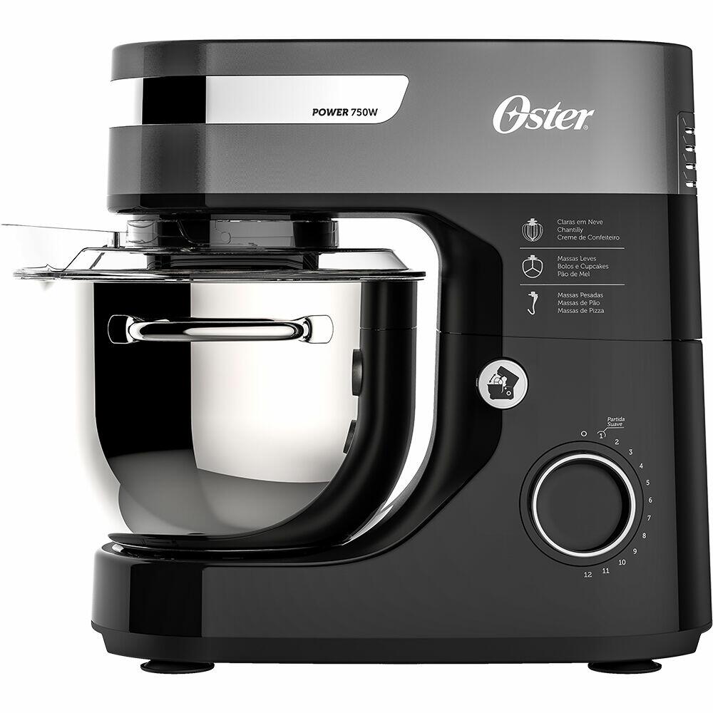 Batedeira Planetária 750W 12 Velocidades Preta Oster