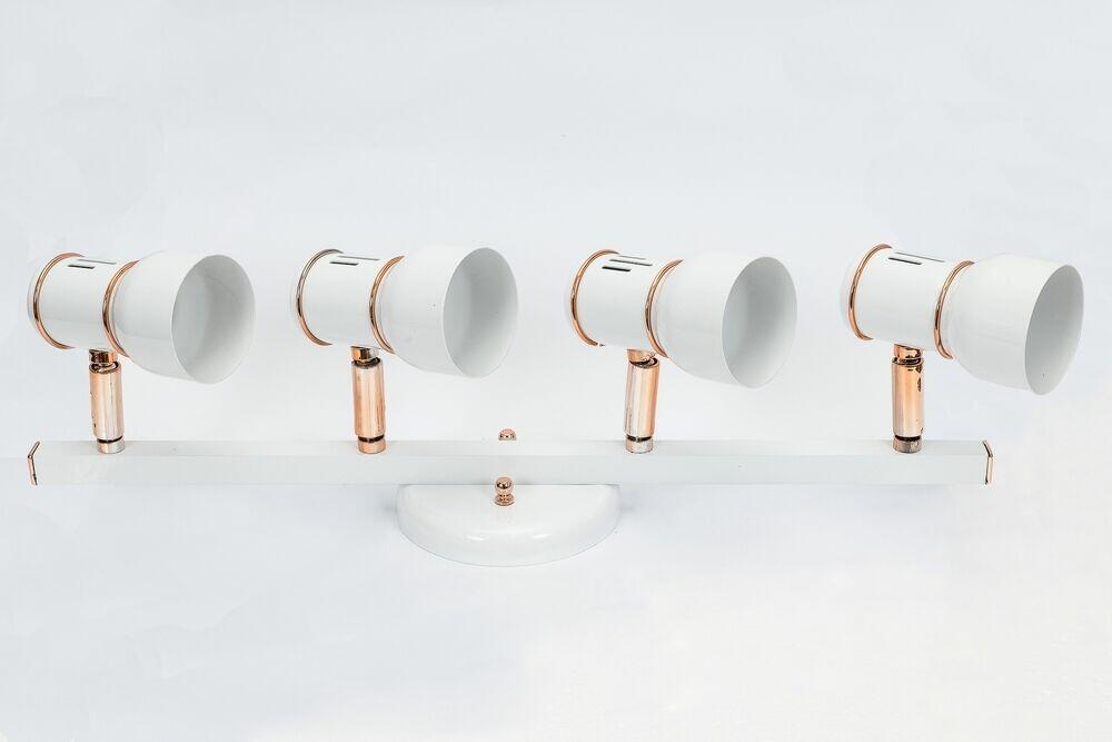 Trilho New 4 Lâmpadas 40W Rose/Branco Dital