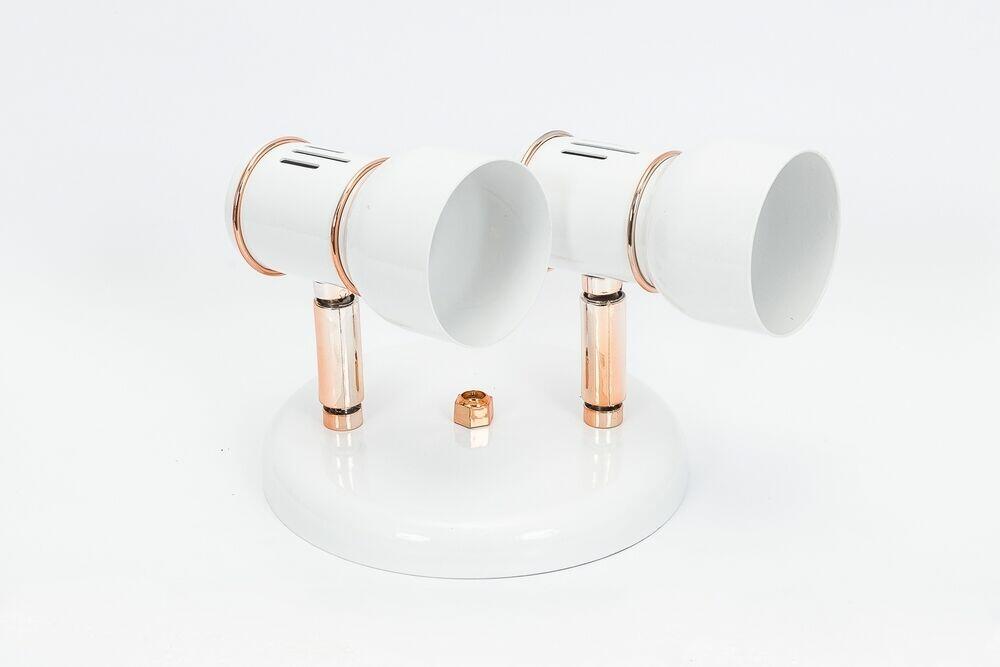Spot Dital 2 Lâmpadas New 40W Rose/Branco