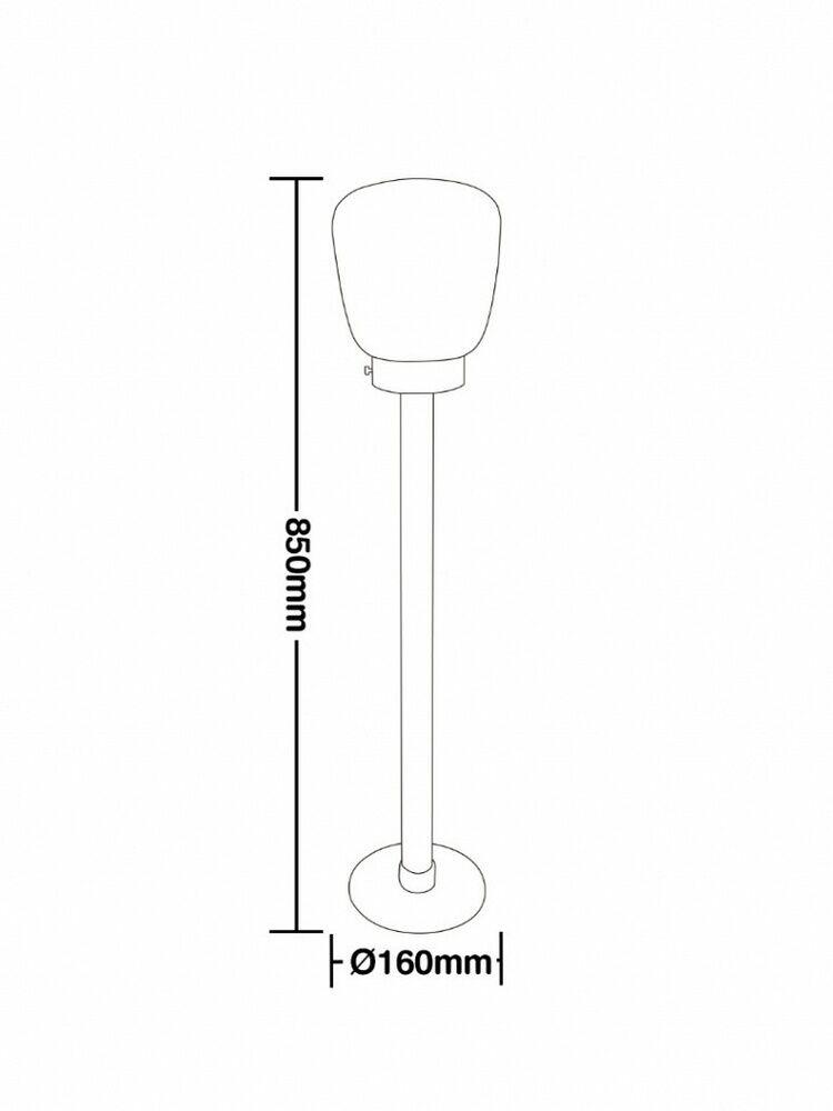 Poste Balizador Thor Rigato Redondo 1 Lâmpada 85cm Branco Taschibra