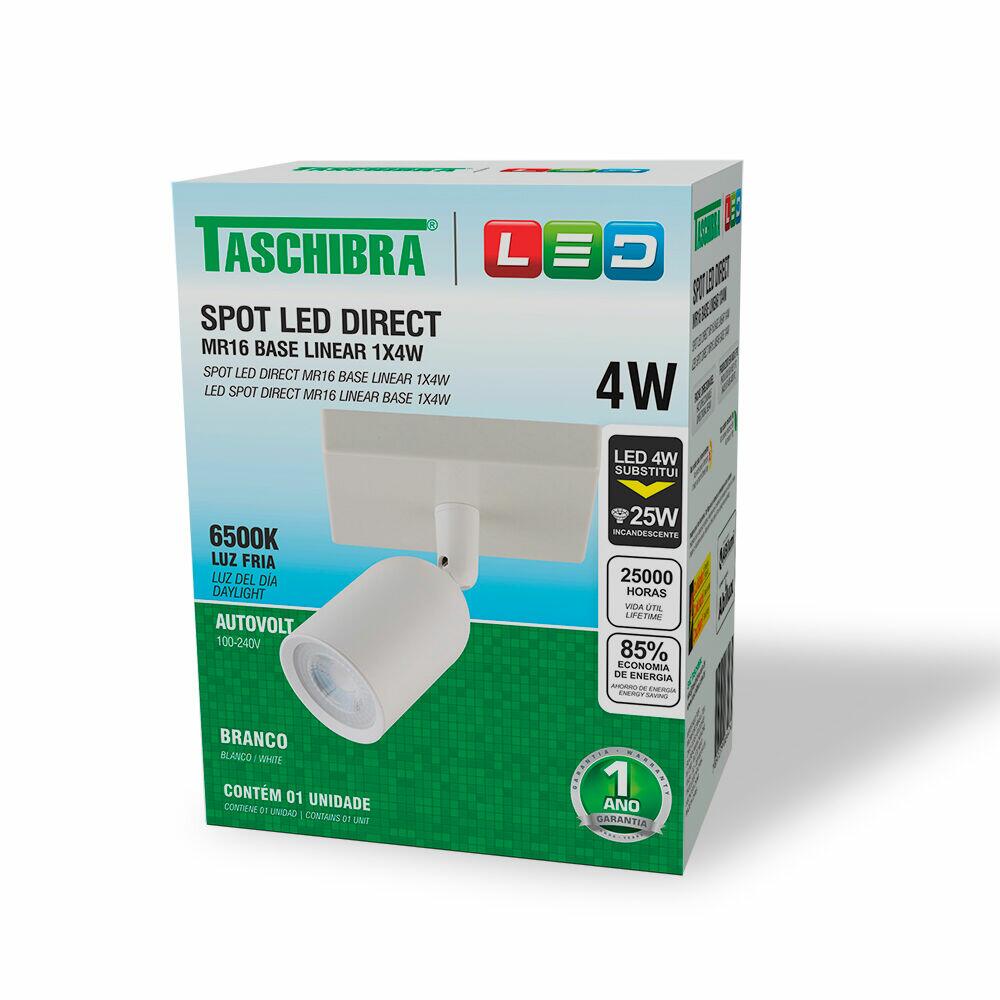 Spot 1 Lâmpada Direct Linear 6500K Taschibra