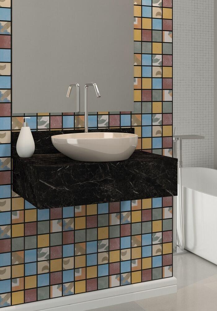 Bancada para Banheiro C-Linea Atlanta 70x18cm Marquina Suspensa