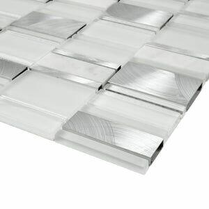 Pastilha de Inox/Vidro Petrus 29,4x29,8 Glass Mosaic