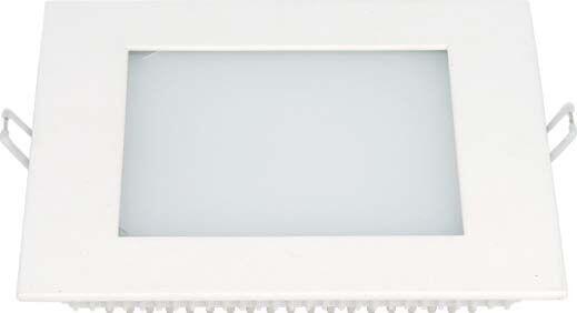 Painel LED 12W Lux 17cm Quadrado 3000k Embutir Luz Amarela Taschibra