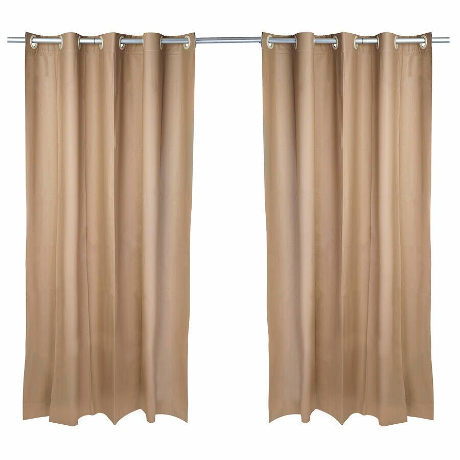 Cortina Duo Colors Castor com Ilhós 2,8x2,3m Marka Têxtil