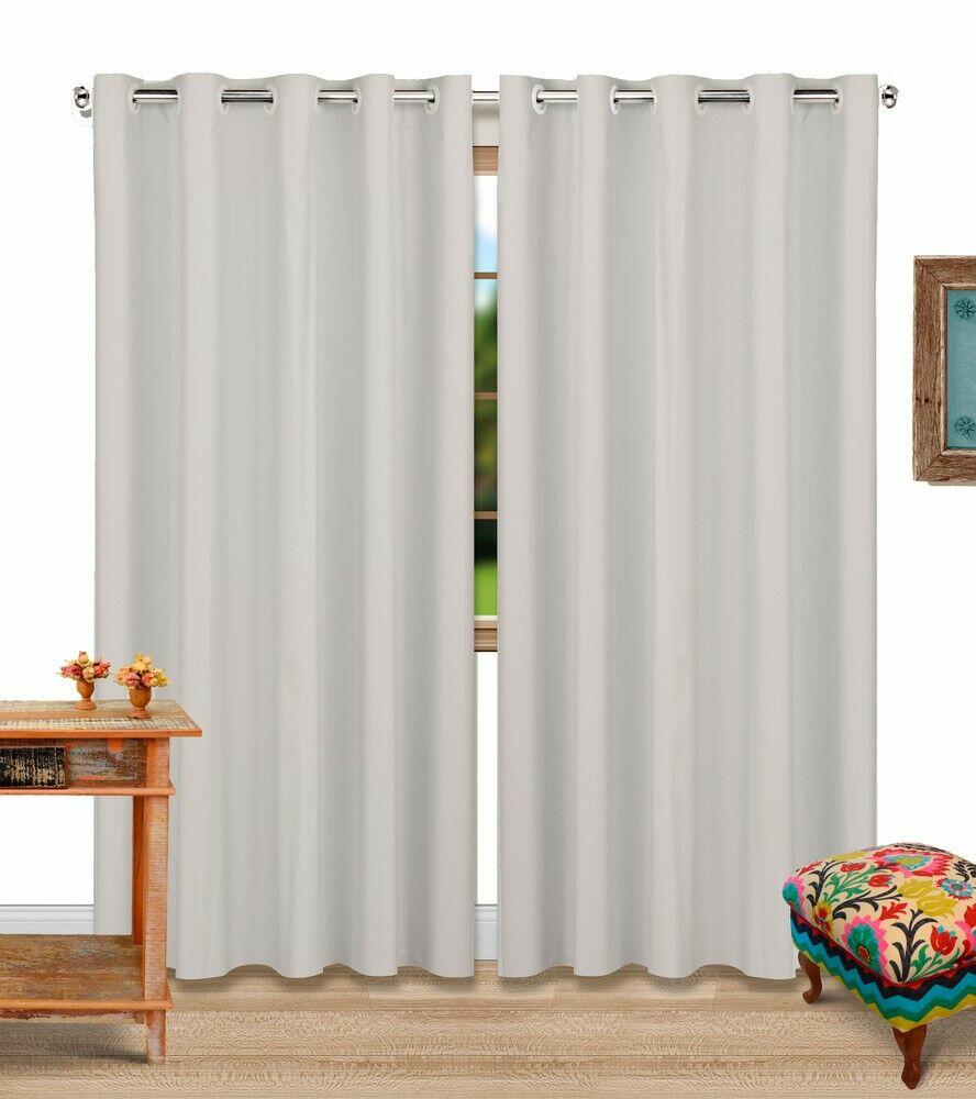 Cortina Trio Color com Ilhós 280x230 Bege Marka Têxtil