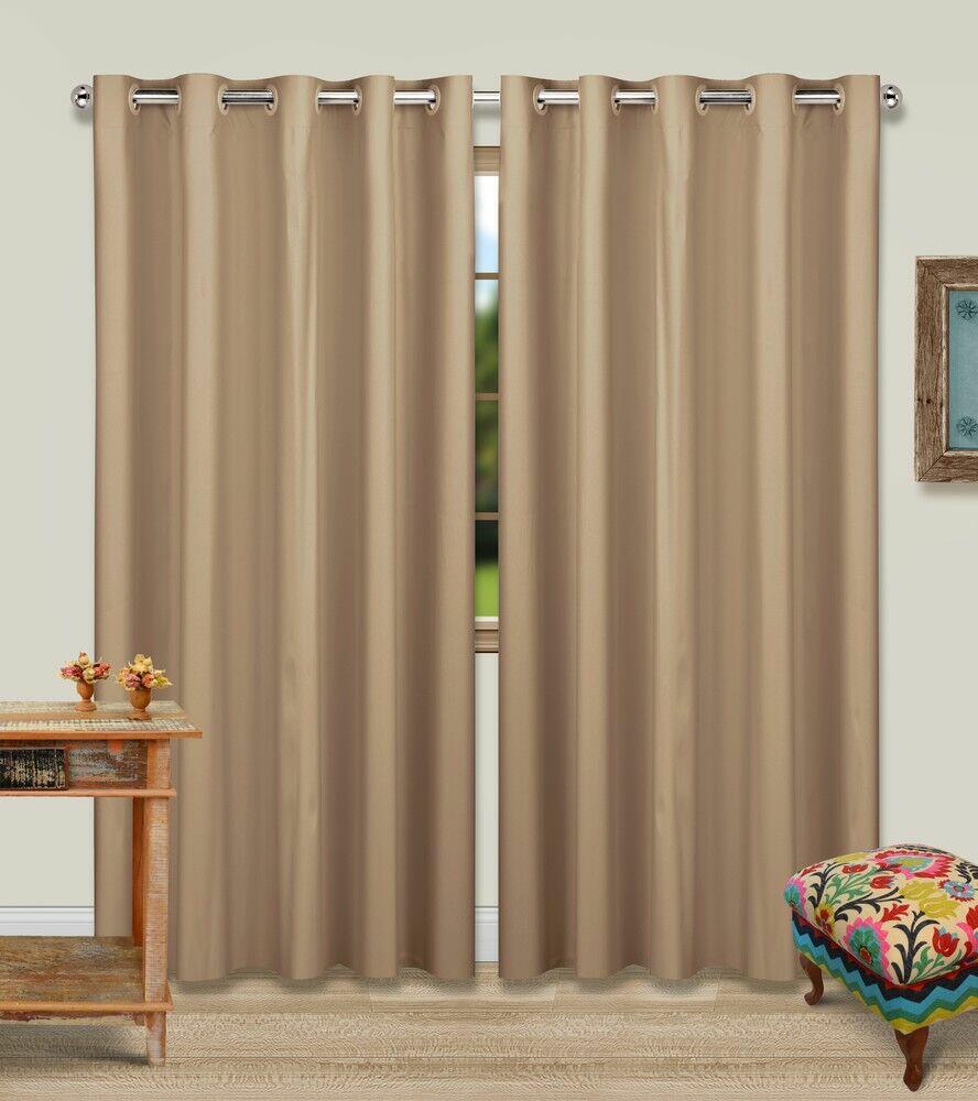 Cortina Trio Color Castor com Ilhós 280x230 Marka Têxtil