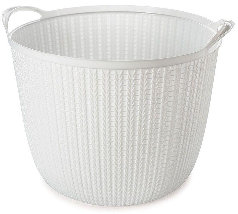 Cesto Tipo Trama 25L Cor Branco Plasútil