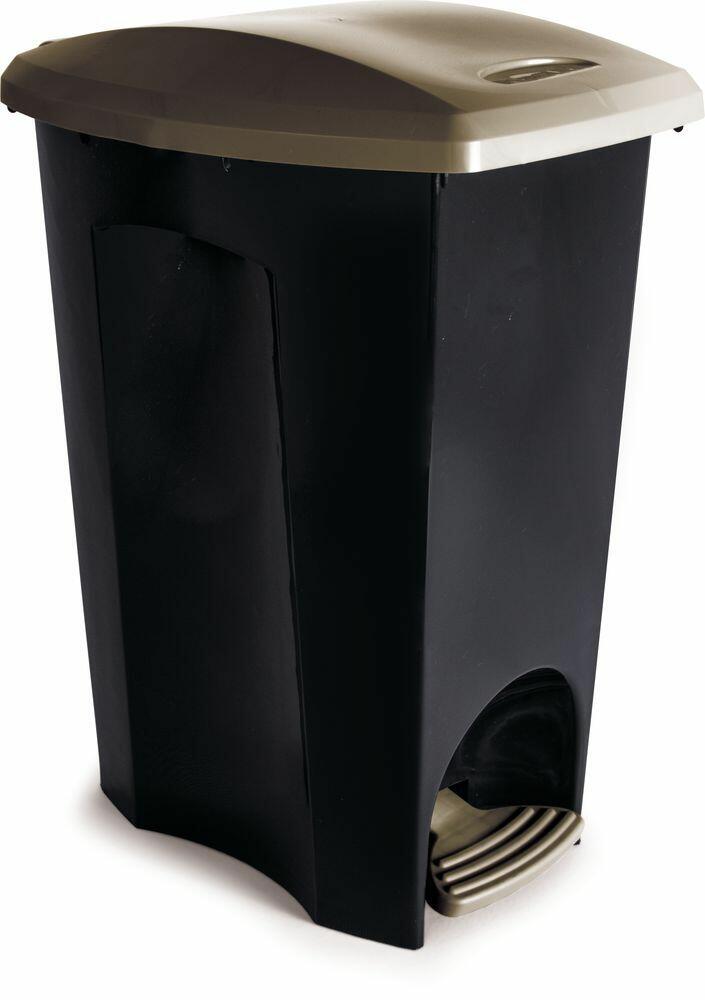 Lixeira de Plástico Plasútil Ecoblack com Pedal 50L