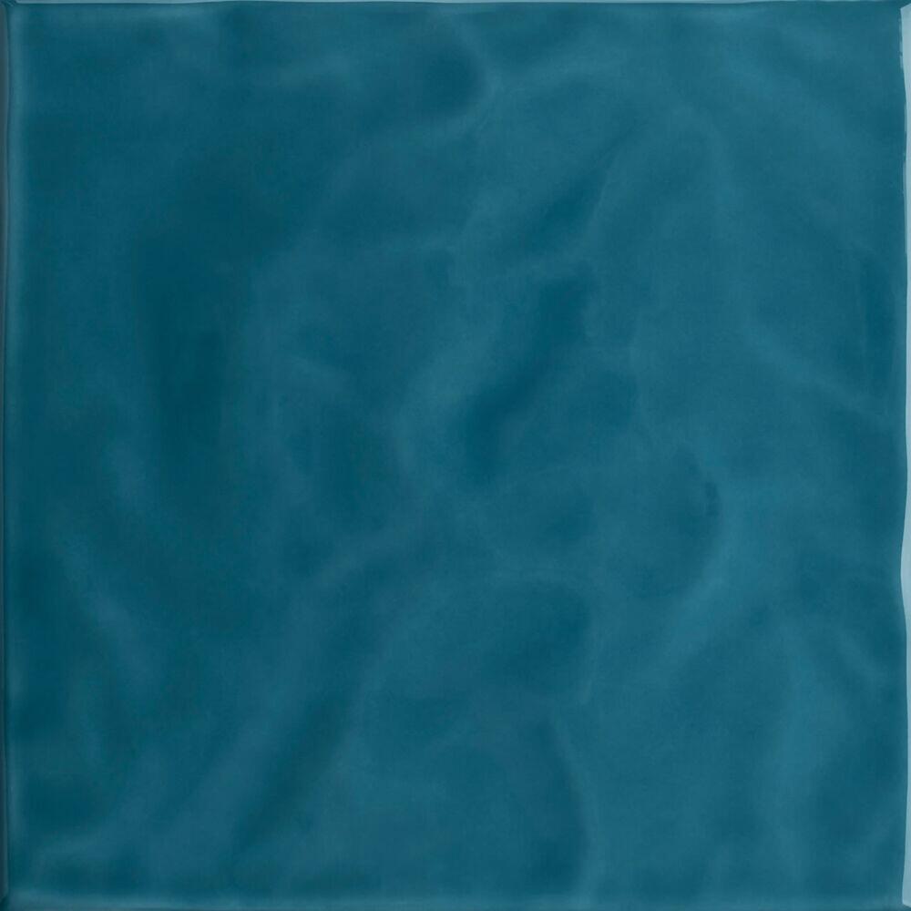 Revestimento Parede Eliane Onda 20x20cm Brilhante Azul Mar