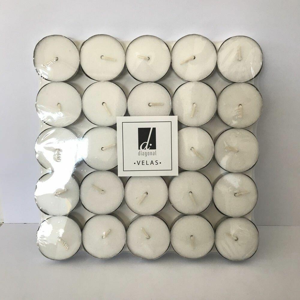 Kit Vela Rechaud Sunrise 25 Peças Branco Diagonal