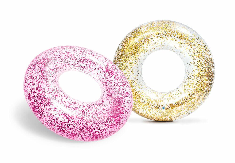 Boia Redonda Glitter Transparente Intex