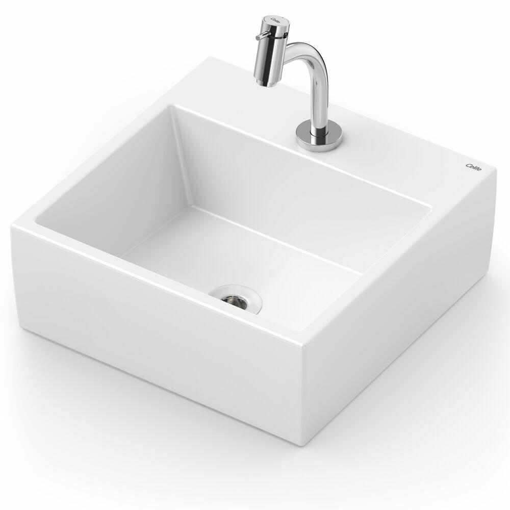 Kit Cuba para Banheiro de Apoio Redonda com Torneira Loft Branca Incepa