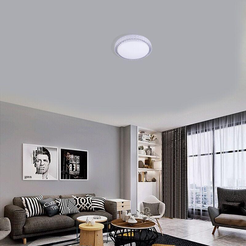Painel LED Sobrepor Diamond 18W 6500K 29cm Redondo Bivolt Luz Branca Vitralux