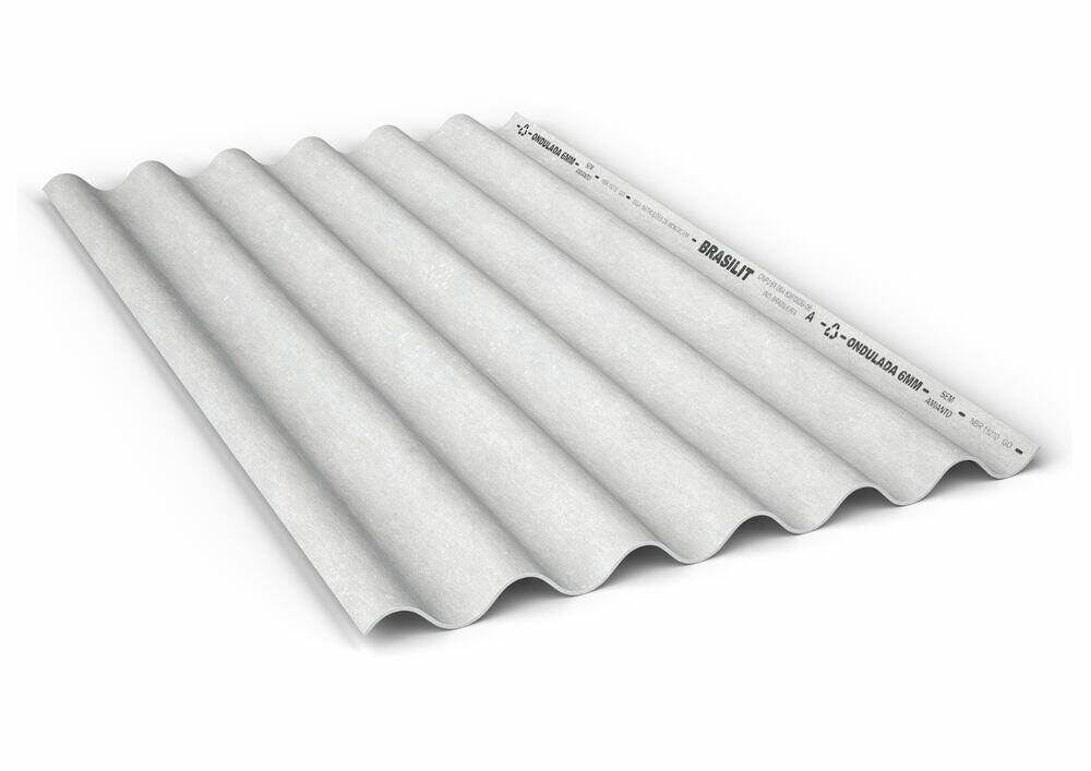 Telha Fibrocimento 1,10x2,44m 6mm Cinza Brasilit