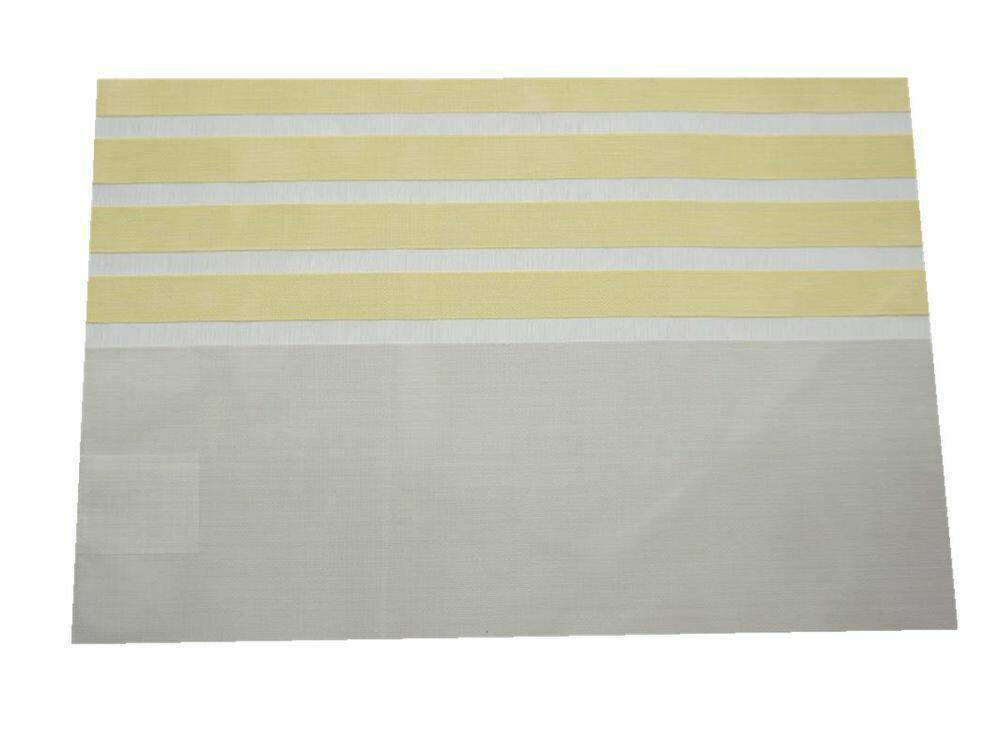 Lugar Americano Khaki Listrado 45x30cm Amarelo Casa&Ideia