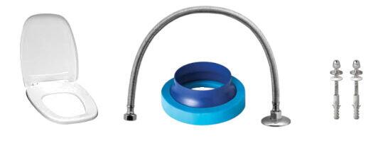 Kit Vaso Sanitário com Caixa Acoplada Acionamento Duplo 3/6L One Branco Lorenzetti