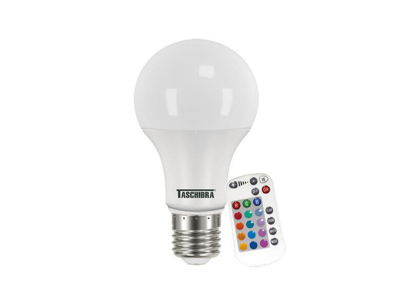 Lâmpada LED Bulbo TKL RGB 9W E27 com Controle Taschibra