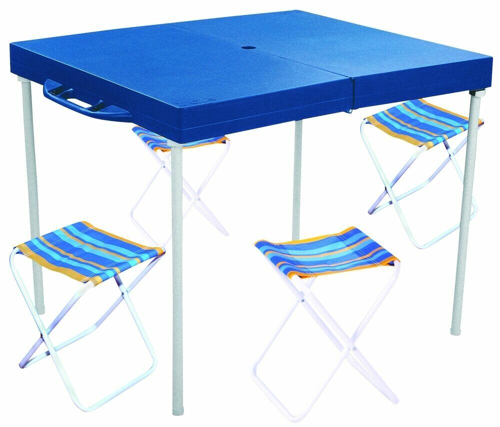 Mesa Dobrável Mor Prática com Banquetas