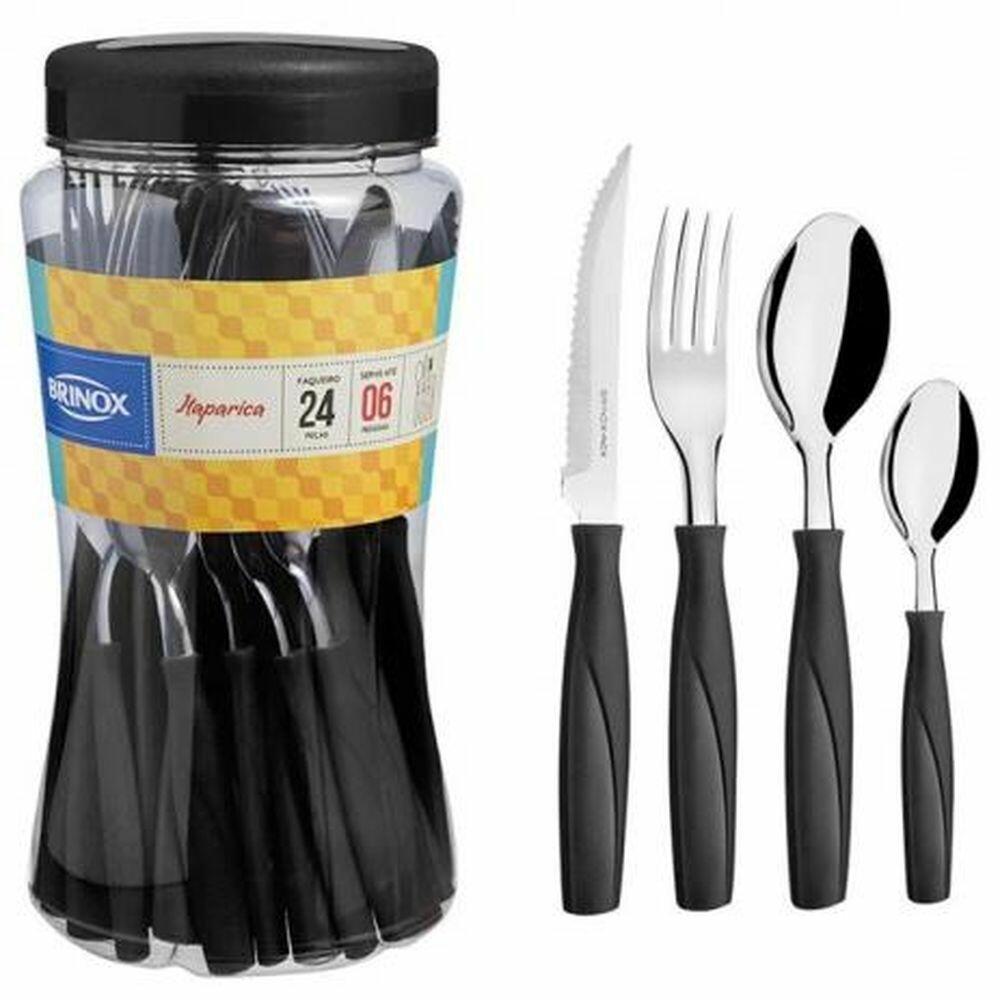 Faqueiro Brinox Itaparica Preto 20 Peças