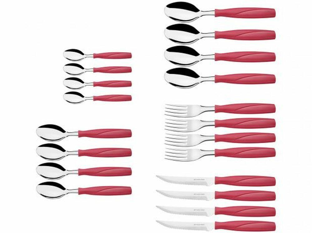 Faqueiro Brinox Itaparica Vermelho 20 Peças