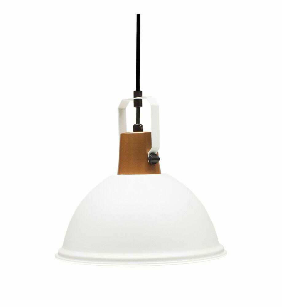 Pendente 1 Lâmpada Factory 28,5cm E27 Branco Taschibra